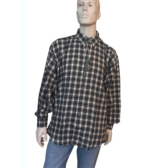 ENRO Classic Plaid Shirt Work English Twill Tartan Plaid Button Down Collar - Picture 8 of 14